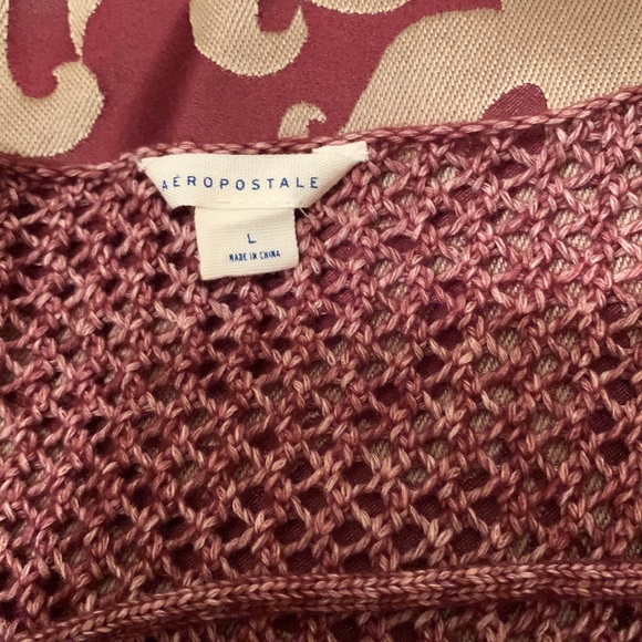 Beautiful Aeropostale Sweater in a beautiful burgundy/rose color. - Picture 3 of 5